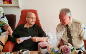 Oslava 90. narozenin plukovníka v. v. Karla Fanty